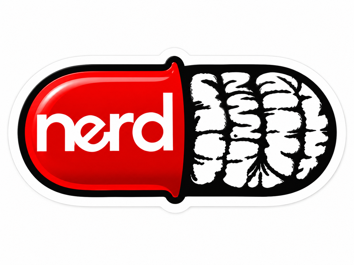 HASHTAGNERDCORE-                       “Pill Brain” (Sticker)